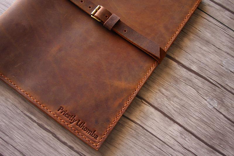 Personalized Leather iPad Pro 12.9 Case Sleeve