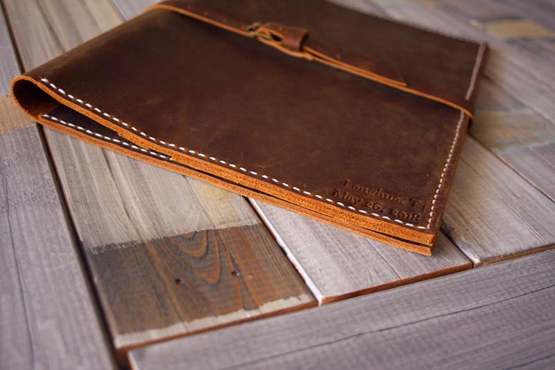 Custom Leather Macbook Air Laptop Cover Sleeve