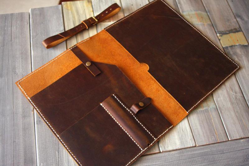 Custom Leather Macbook Air Laptop Cover Sleeve