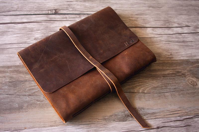 Personalized Best Memory Books Full Grain Leather Album