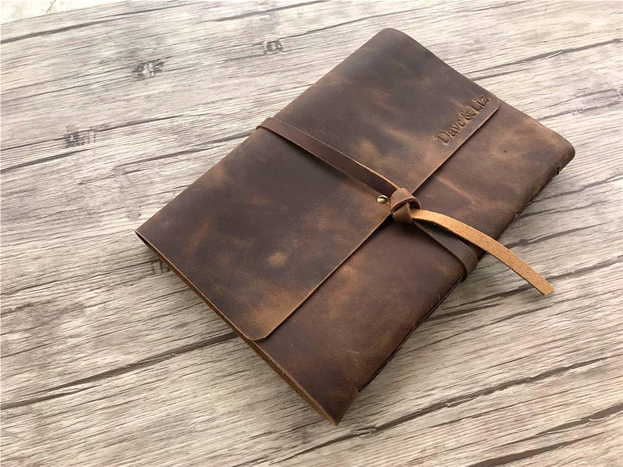 Personalized Leather Large Wedding Photo Albums