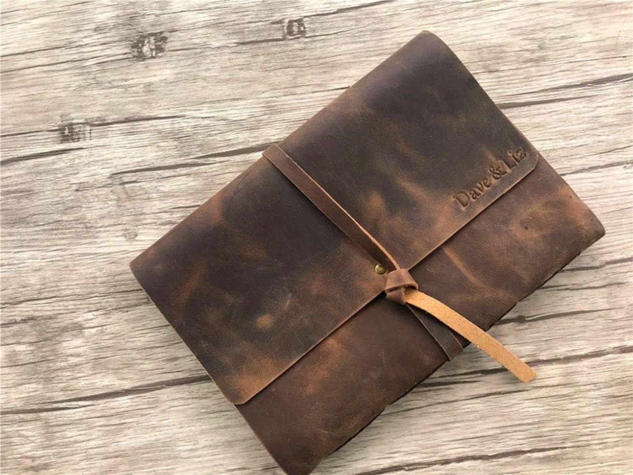 Personalized Leather Large Wedding Photo Albums