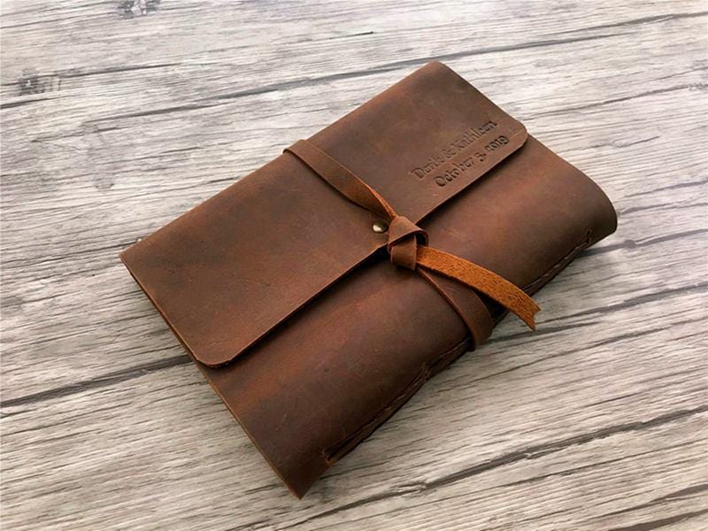 Personalized Leather Photo Memory Book Album