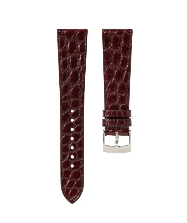 Matte Mahogany Alligator Flank Stitchless Strap