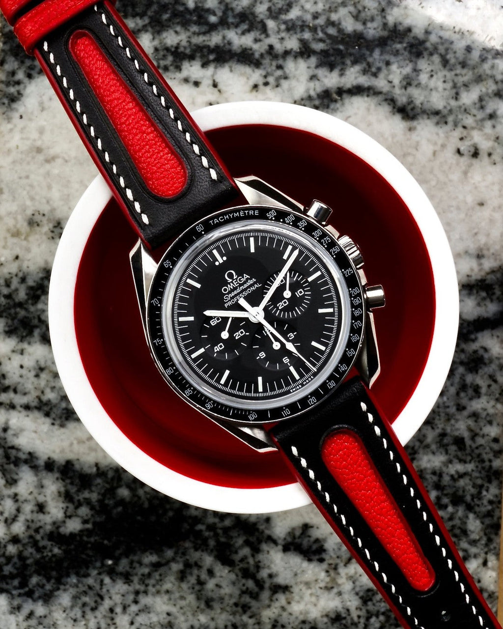 Classic Twin-Tone Elegance Leather Watch Strap
