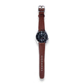 Leather Simple Watch Strap - Medium Brown