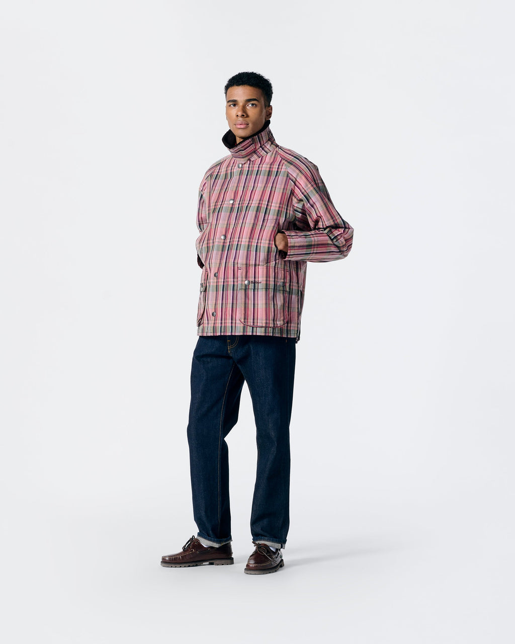 Noah x Barbour Waxed Madras Bedale Jacket