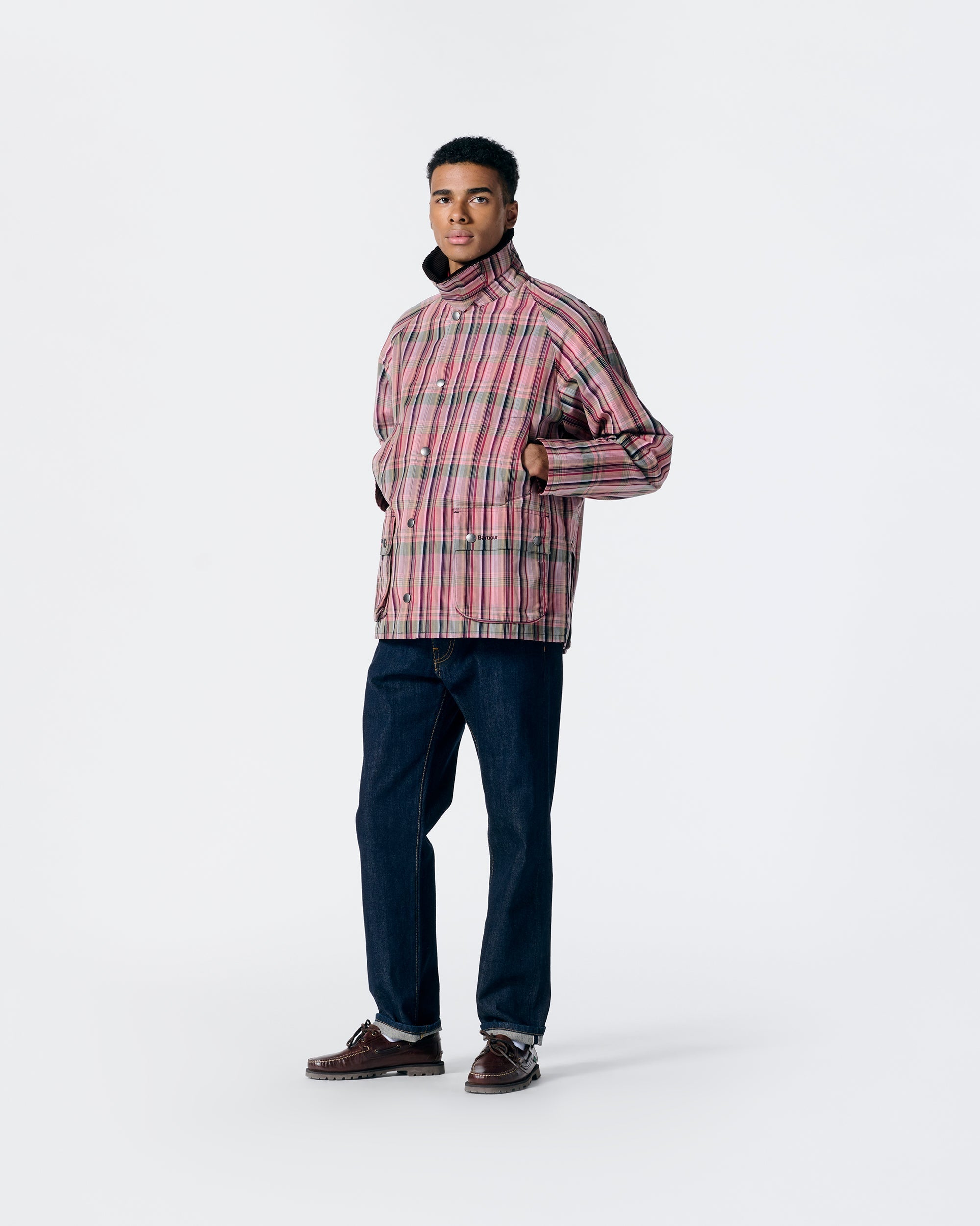 Noah x Barbour Waxed Madras Bedale Jacket