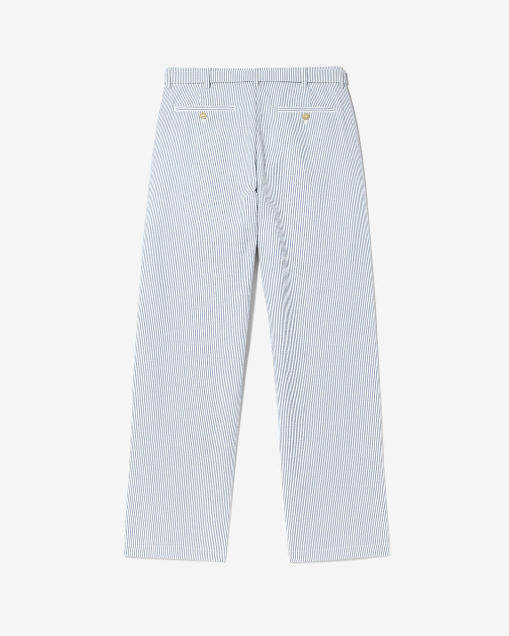 Seersucker Belted Single-Pleat Trousers