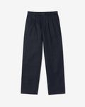 Double-Pleat Herringbone Linen Trousers