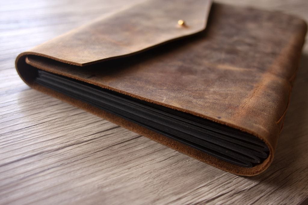 Leather Rustic Birthday Guest Book Photo Album