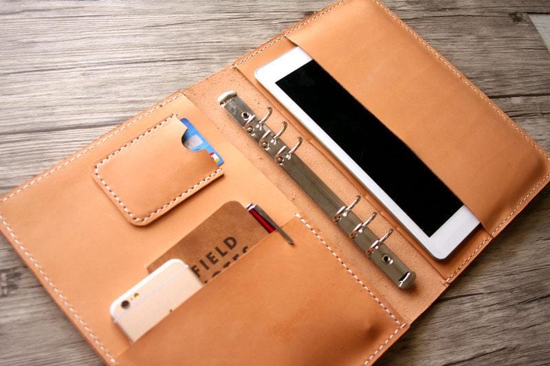 Engraved Vegan Executive Leather Portfolio