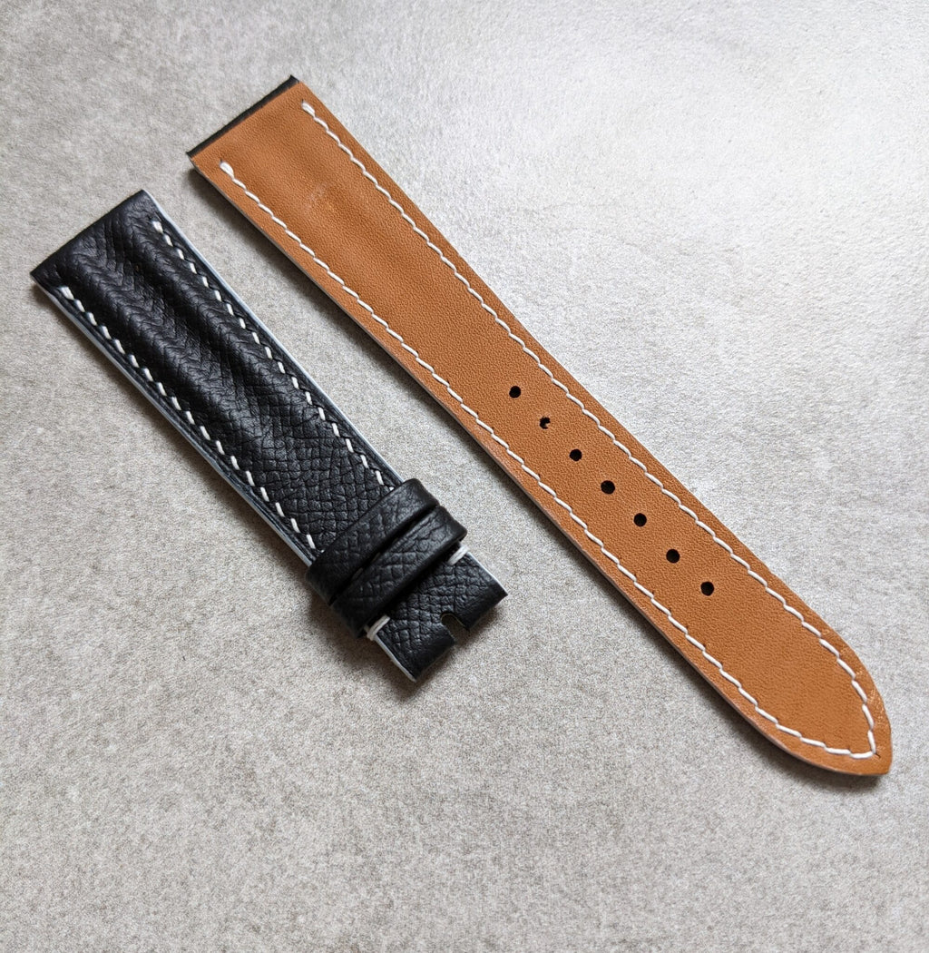 Epsom Calfskin Speedy Ridge - Black & White