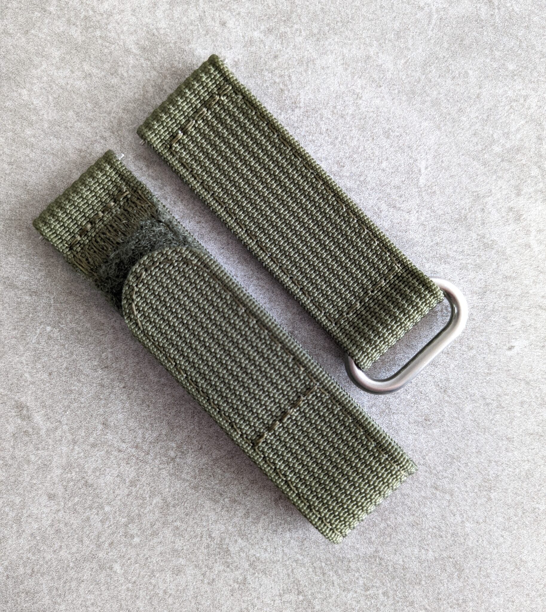 Premium Ribbed Two Piece Ballistic Nylon Strap - Army Green