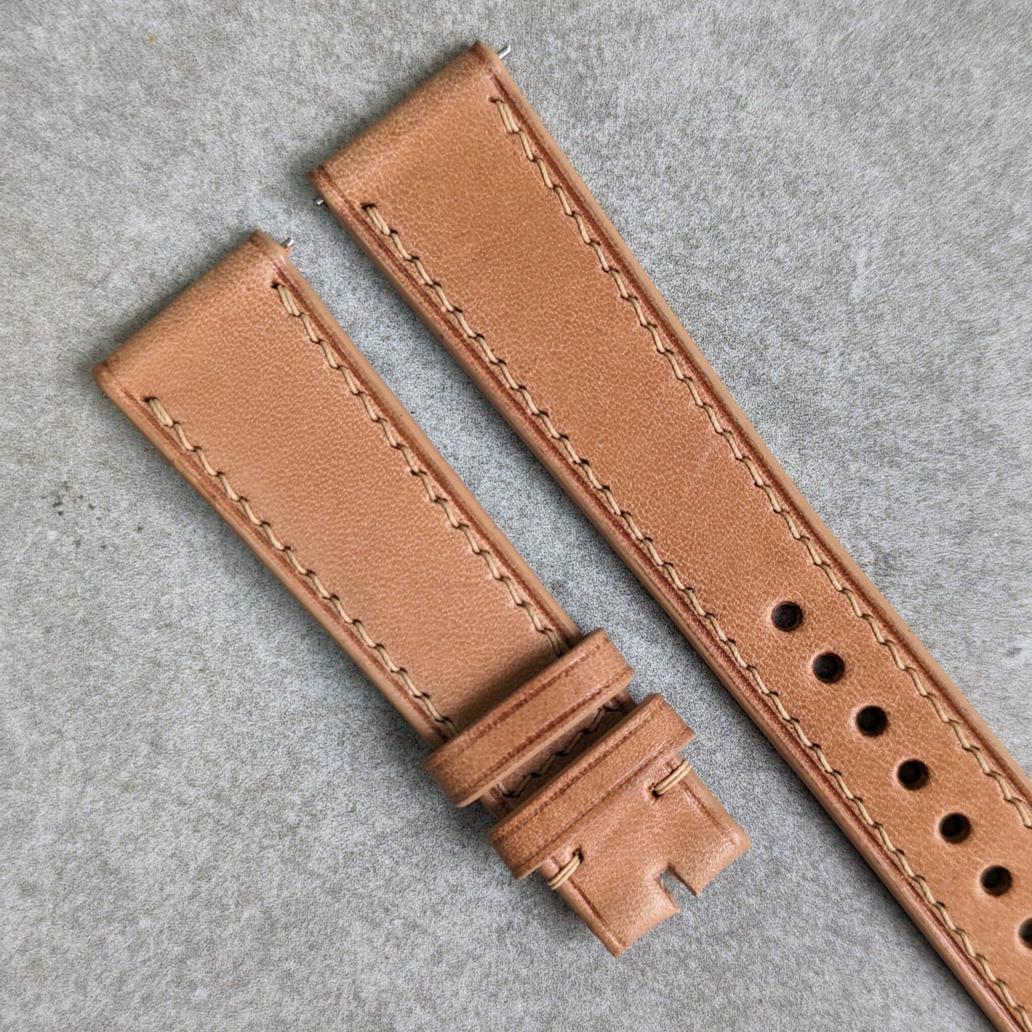 Wickett & Craig Strap - Natural W/Matching Stitch