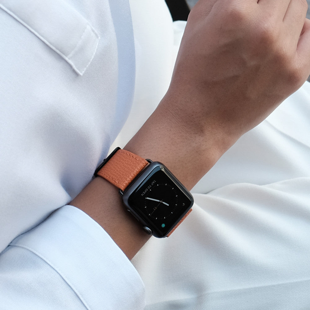 Epsom Leather Apple Watch Band handmade leather goods by TOP Leather handmade