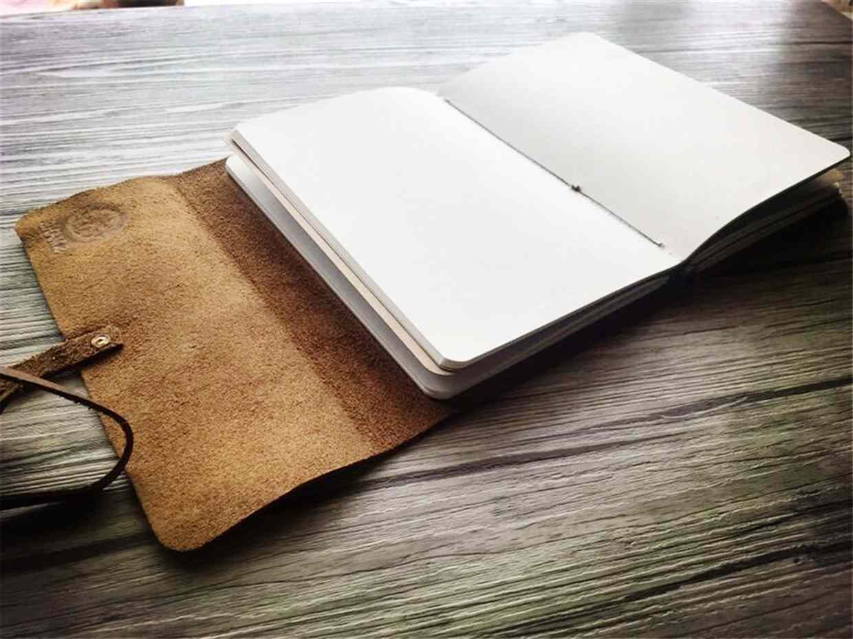 Brown Notebook Folder Leather Buckle