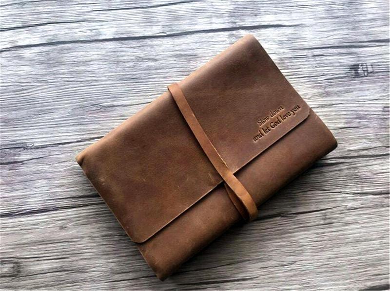 Engraved Leather Baby Scrapbook Album Photo Book