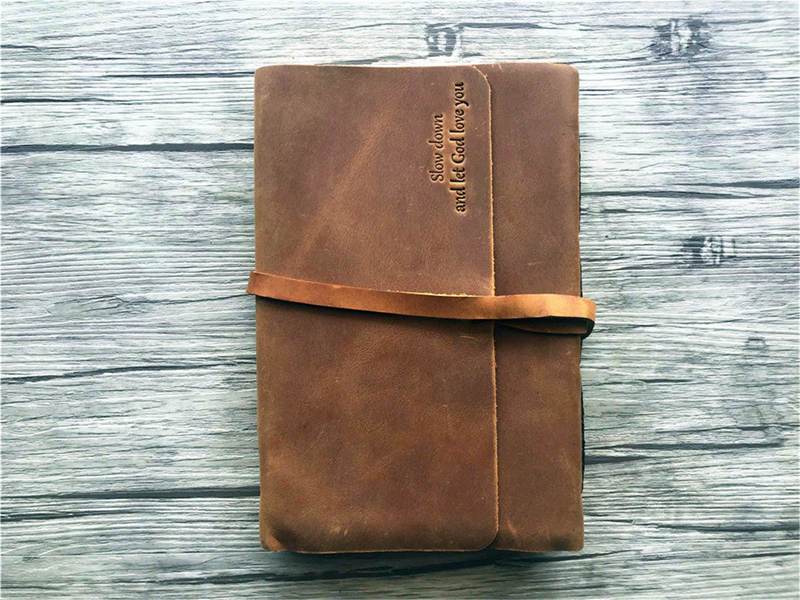 Engraved Leather Christmas Memories Book Album