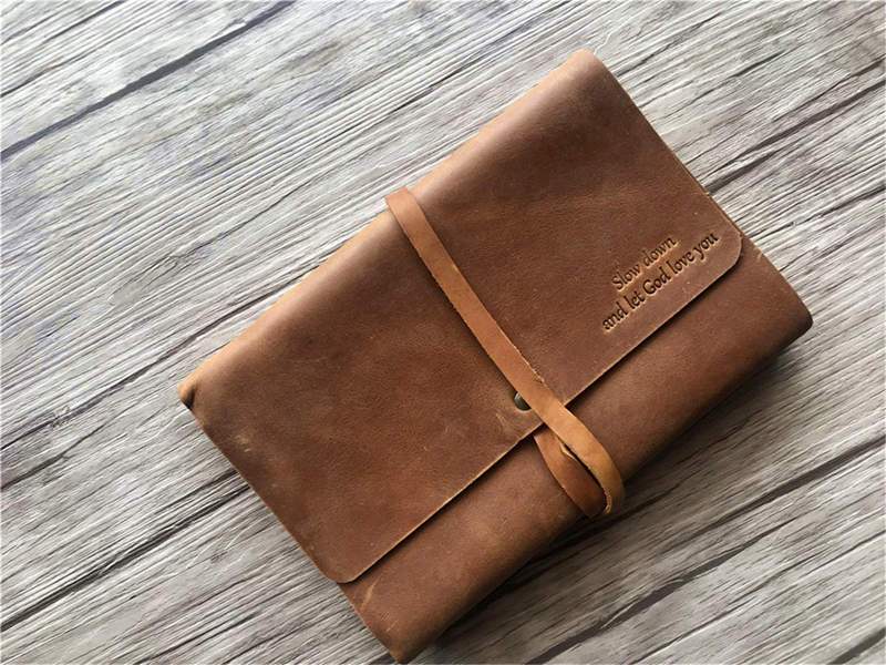 Engraved Leather Christmas Memories Book Album