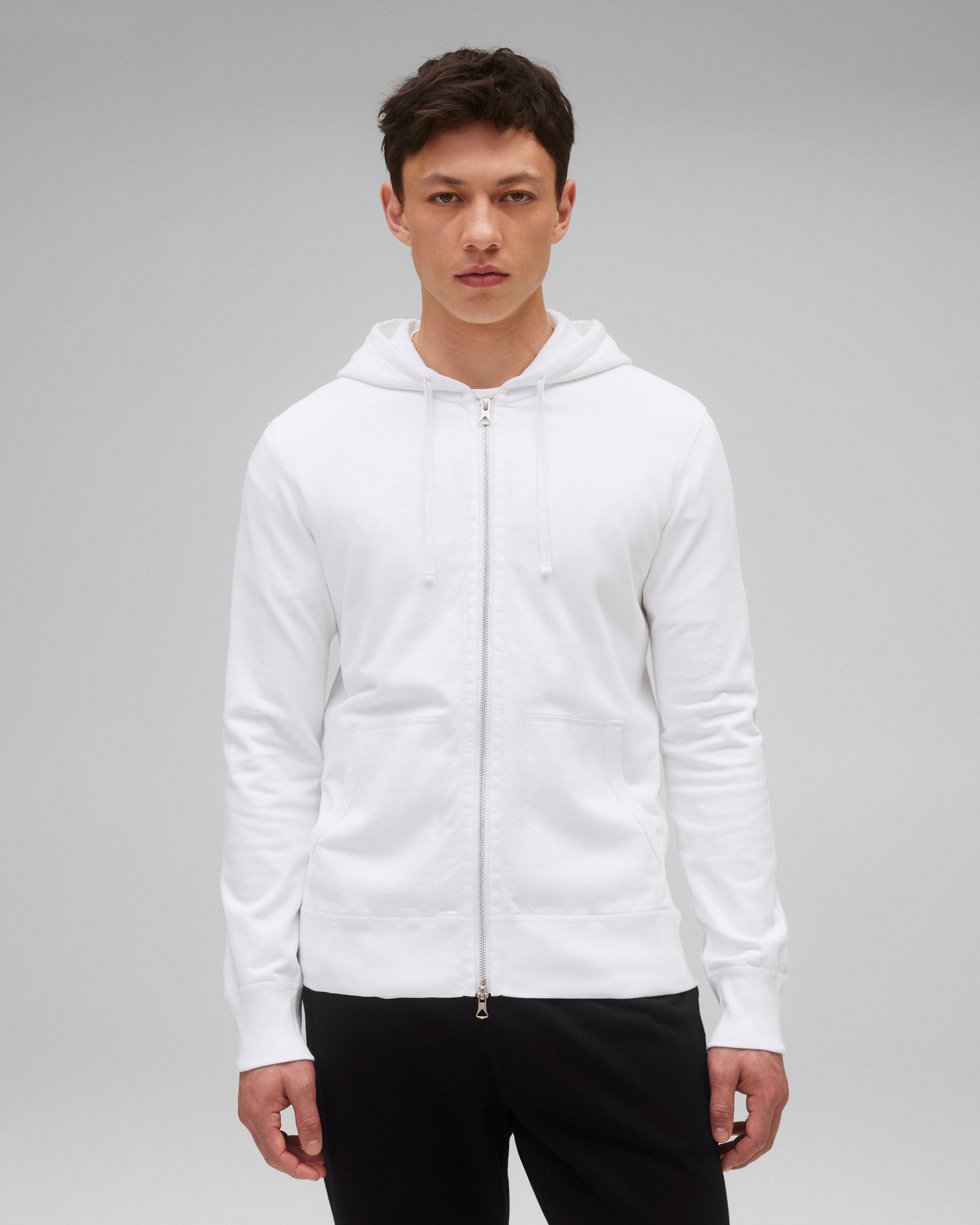 Lightweight Terry Slim Zip Hoodie