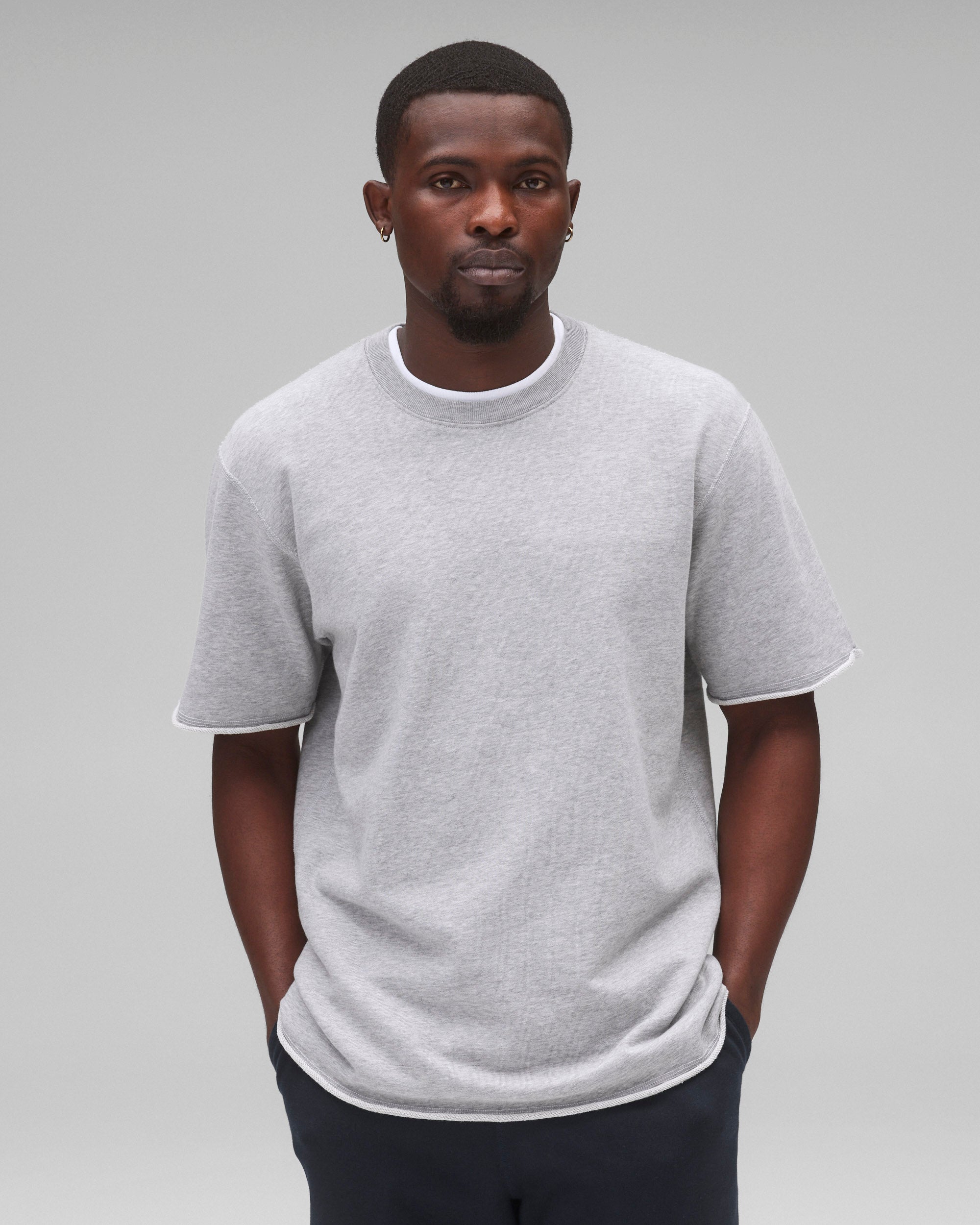 Lightweight Terry Cut-Off Relaxed T-Shirt