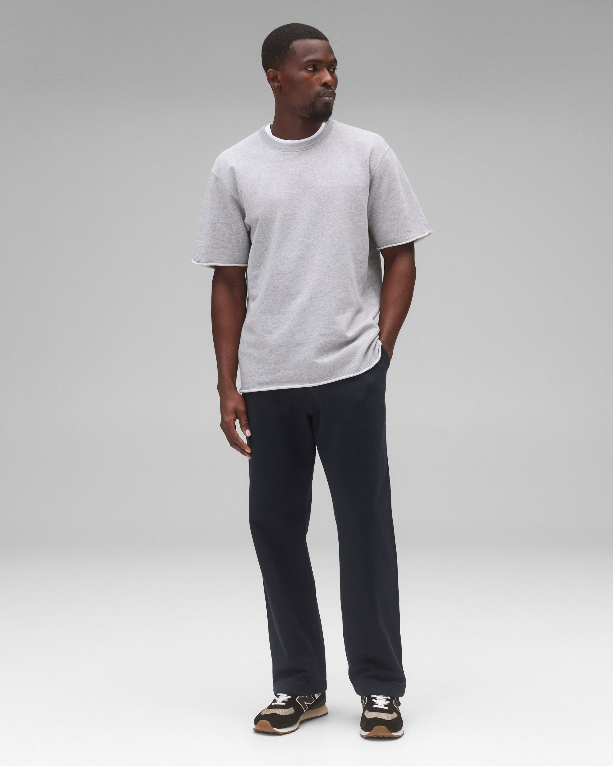 Lightweight Terry Cut-Off Relaxed T-Shirt