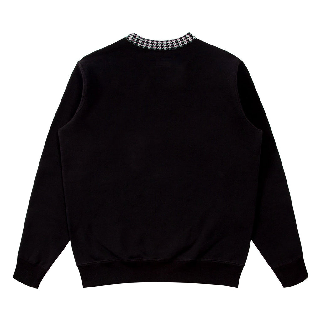 Houndstooth Collar Crewneck
