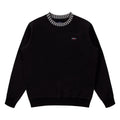 Houndstooth Collar Crewneck