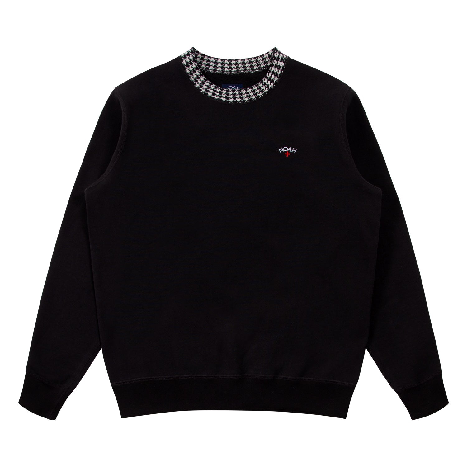 Houndstooth Collar Crewneck