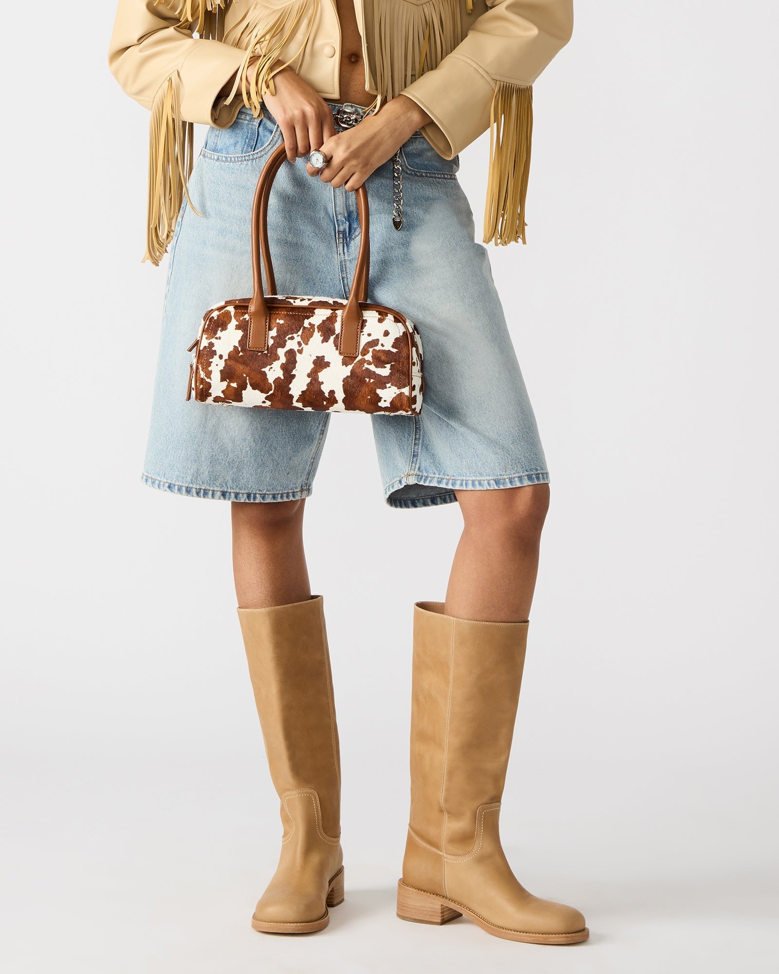 ANISE BAG BROWN COW PRINT