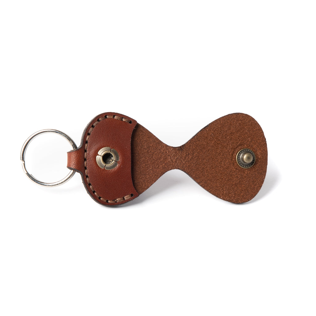 Leather Guitar Pick Holder - Medium Brown