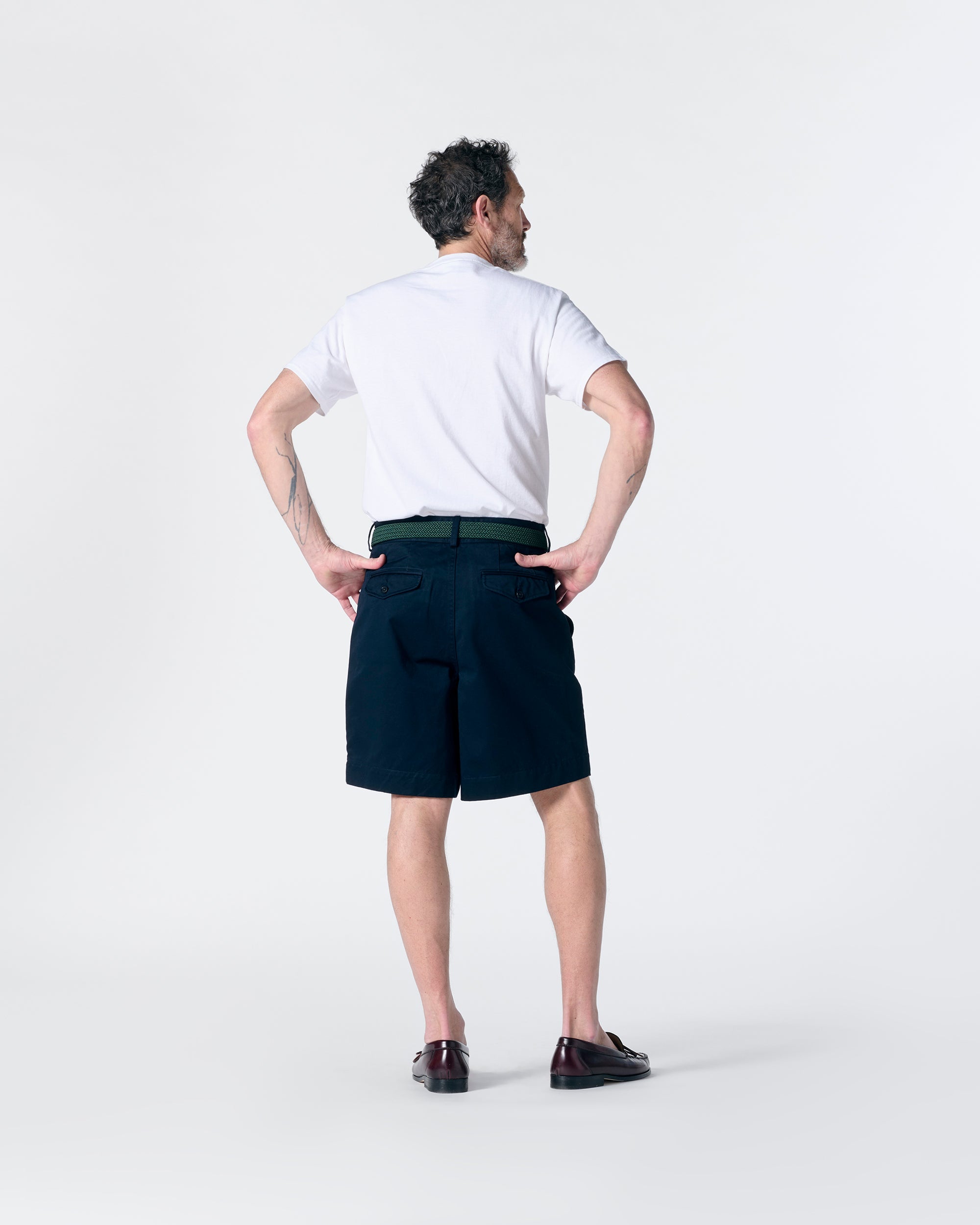 Single-Pleat Baggy Shorts