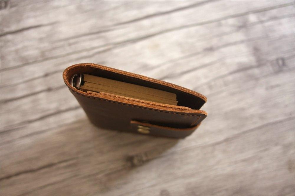 Easy-use Leather Small Refillable Notebook
