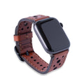 Leather Touring Apple Watch Band - Medium Brown