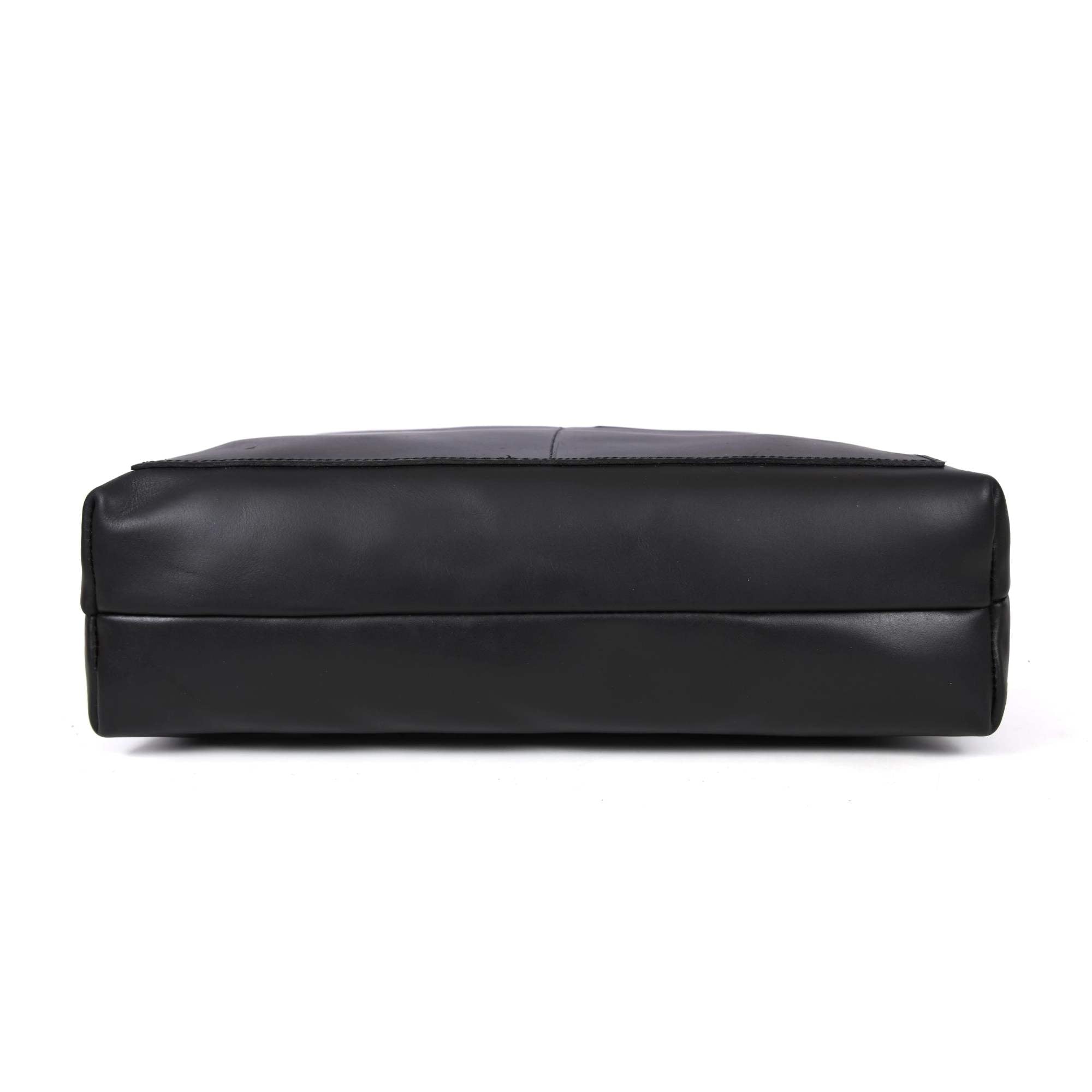 Tolredo - Black Leather Tote Bag with Leather Closure