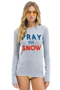 PRAY FOR SNOW THERMAL - HEATHER GREY