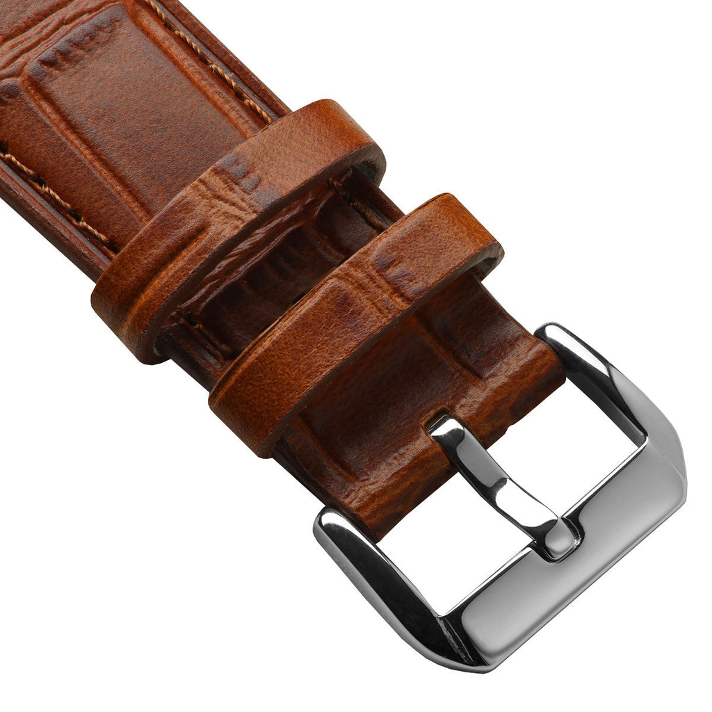 Louvain Croc Tote en Cuir Naturel - Bracelet de Montre Élégant Cognac