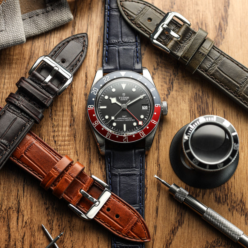 Louvain Croc Tote en Cuir Naturel - Bracelet de Montre Élégant Cognac