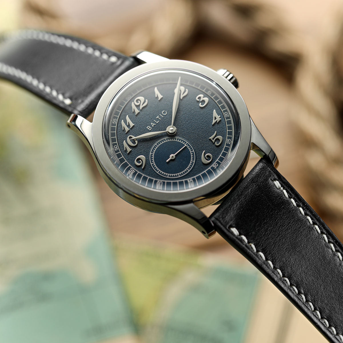Genuine Horween Chromexcel® Hand-Stitched Watch Strap - Black