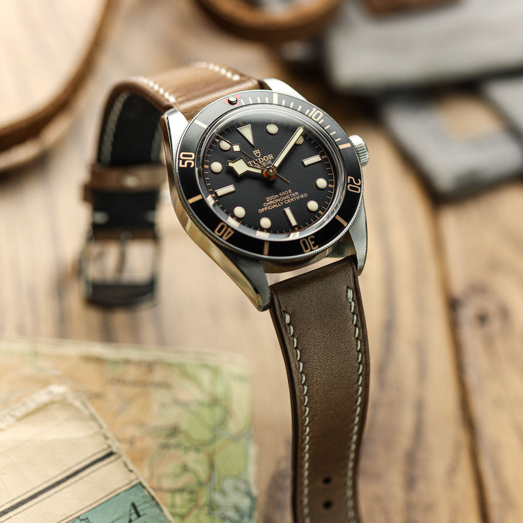 Genuine Horween Chromexcel® Hand-Stitched Watch Strap - Light Brown