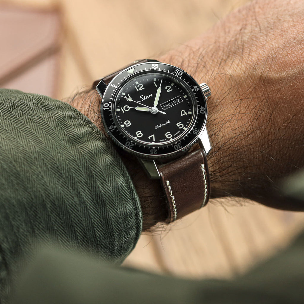 Genuine Horween Chromexcel® Hand-Stitched Watch Strap - Dark Brown