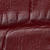 Arhem Handgenähter Kalbsleder-Uhrenarmband im Alligatordruck in Burgund