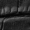 Arnm Handgefertigtes Kalbsleder-Armband mit Alligator-Design in Schwarz