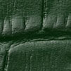 Armen Calf Leather Uhrenarmband mit Krokodilprägung in Dunkelgrün – Handgenäht