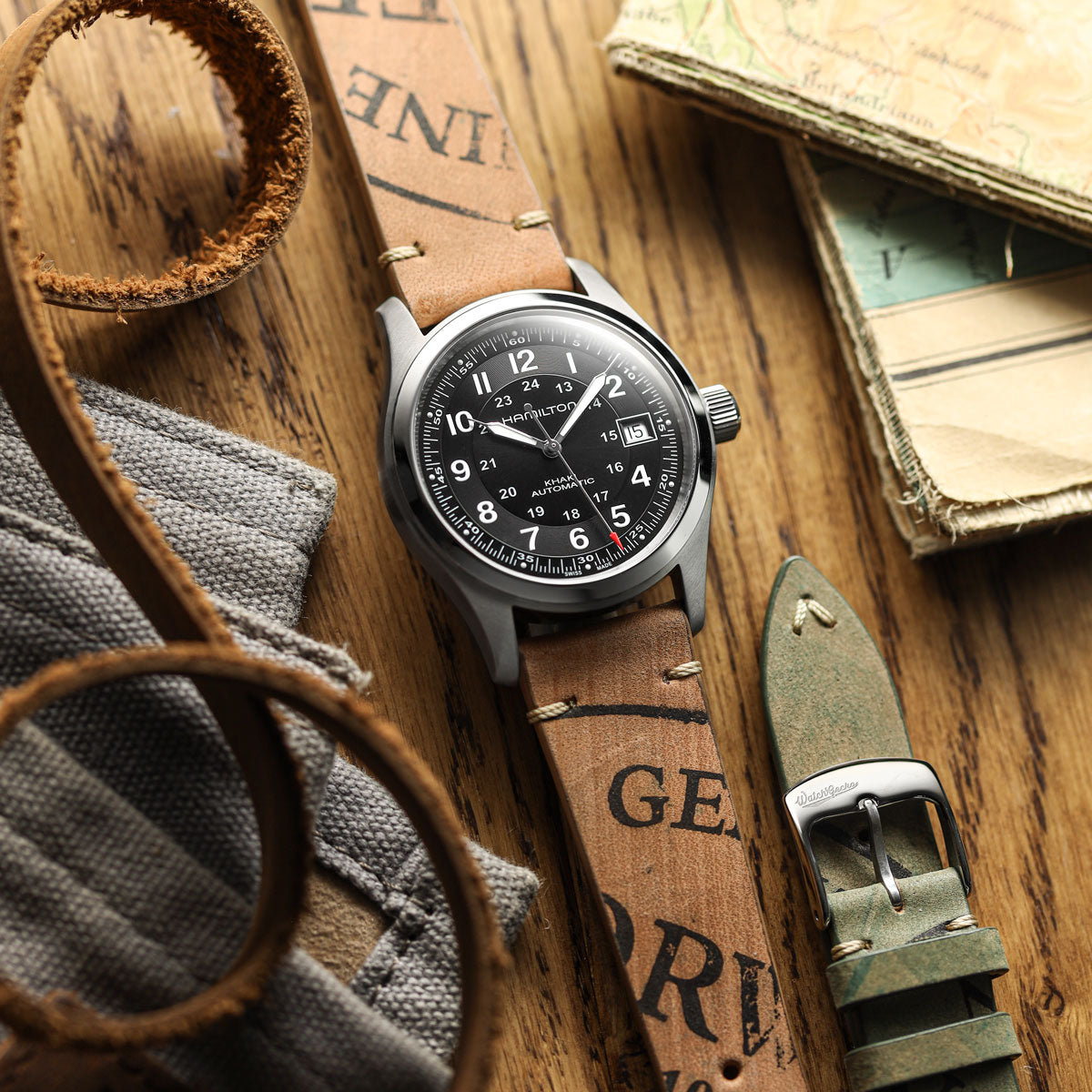 Newham Inverted Horween Shell Cordovan Watch Strap - French Beige