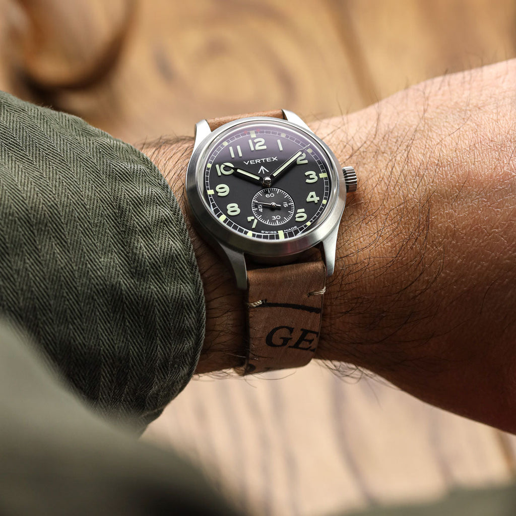Newham Inverted Horween Shell Cordovan Watch Strap - French Beige