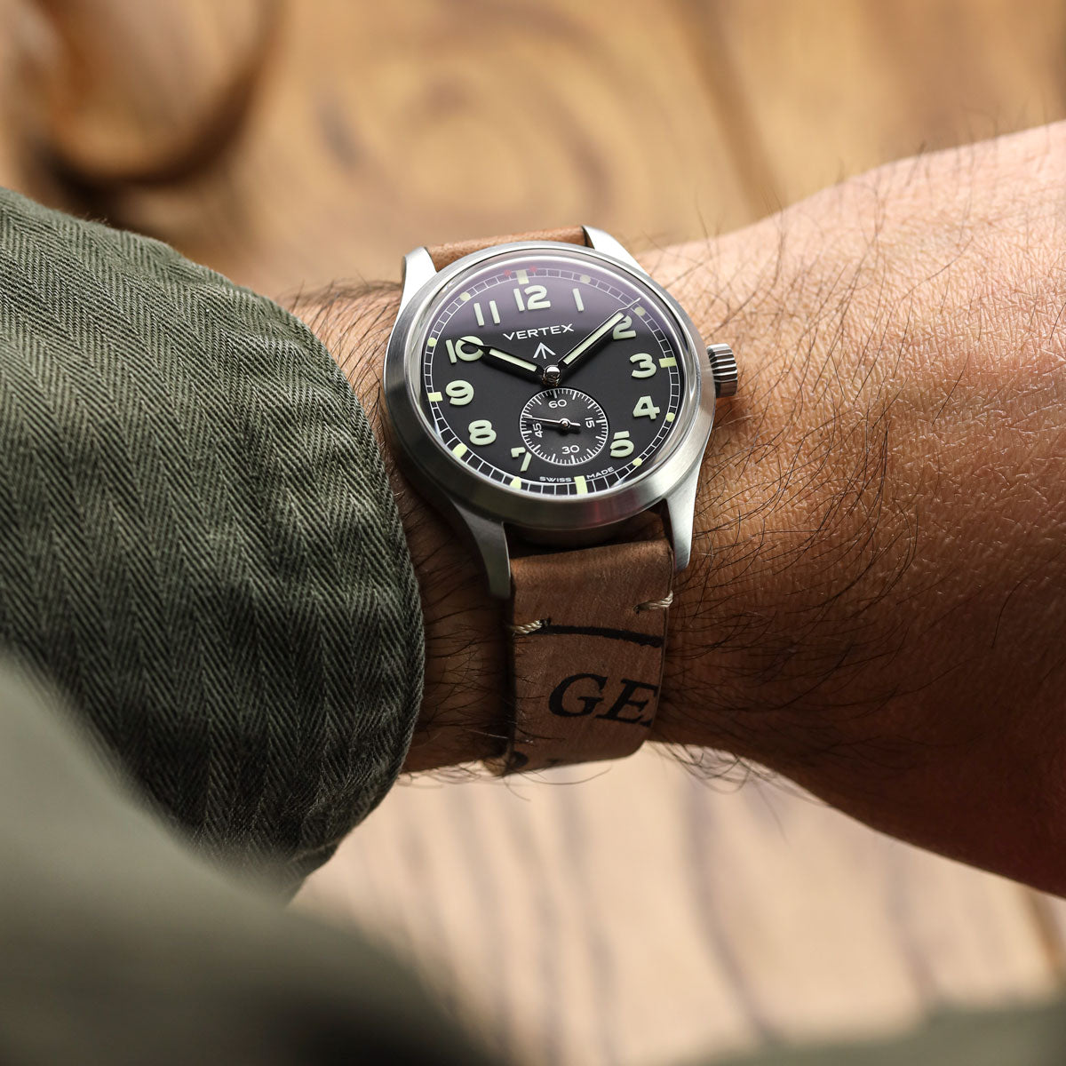 Newham Inverted Horween Shell Cordovan Watch Strap - French Beige