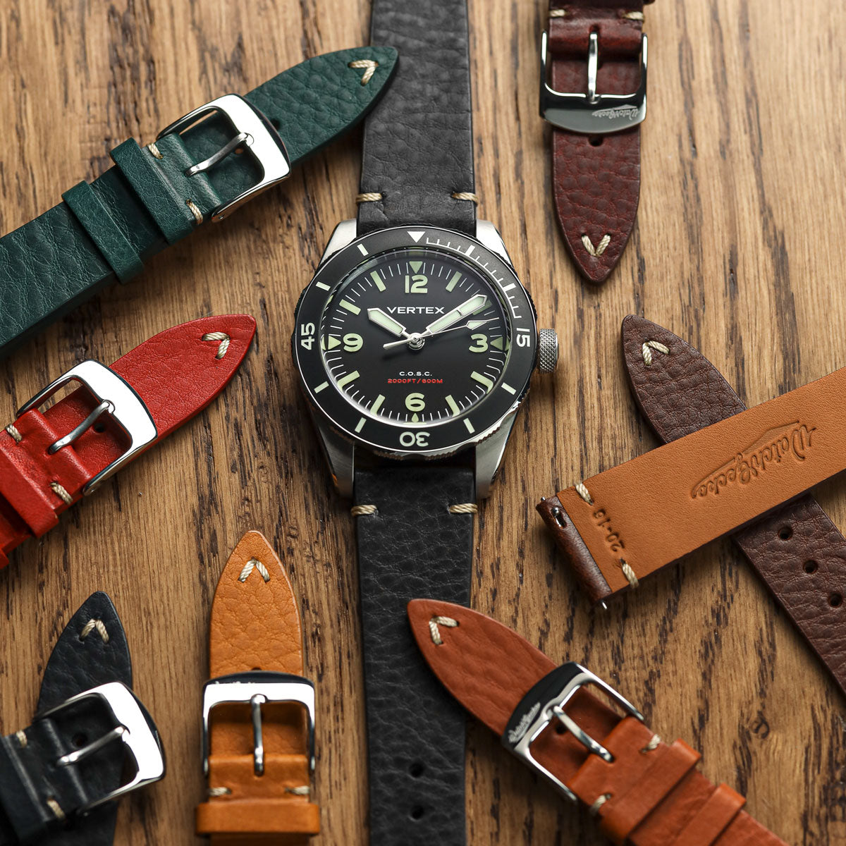 Badalassi Carlo Minerva Box Genuine Leather Watch Strap - Chestnut Brown