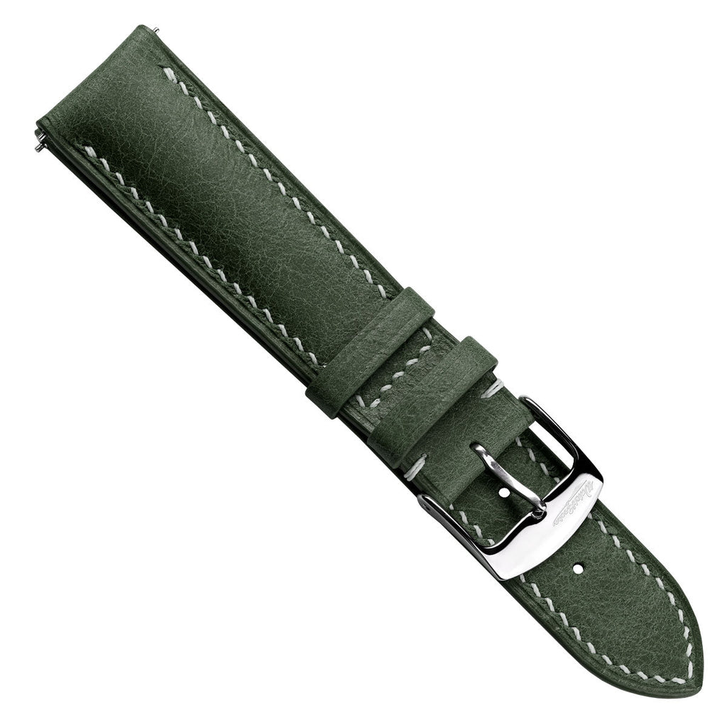 Lerano Tuscan Lederarmband mit Polsterung in elegantem Grün